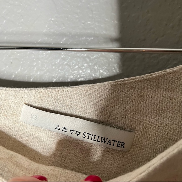 Stillwater Tan Linen One Shoulder Top Size XS - Picture 2 of 5